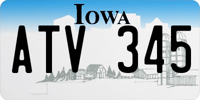 IA license plate ATV345