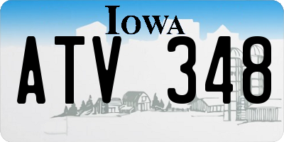 IA license plate ATV348