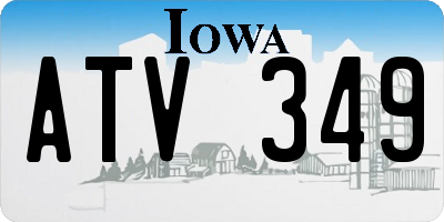 IA license plate ATV349