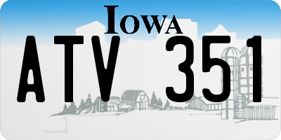 IA license plate ATV351