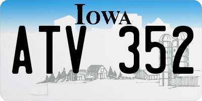 IA license plate ATV352