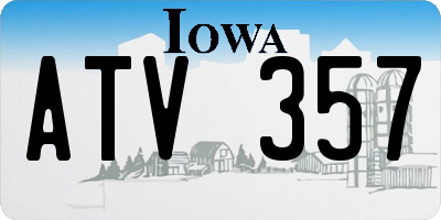 IA license plate ATV357