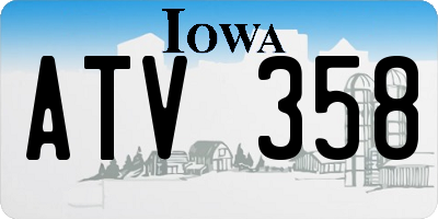 IA license plate ATV358