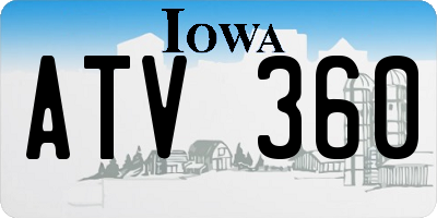 IA license plate ATV360