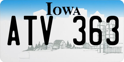 IA license plate ATV363