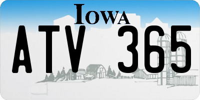 IA license plate ATV365