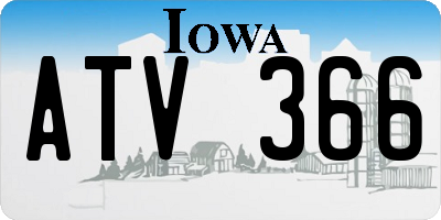 IA license plate ATV366