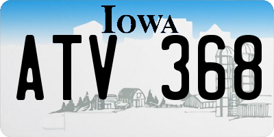 IA license plate ATV368