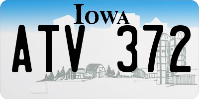 IA license plate ATV372