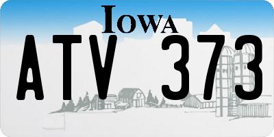 IA license plate ATV373