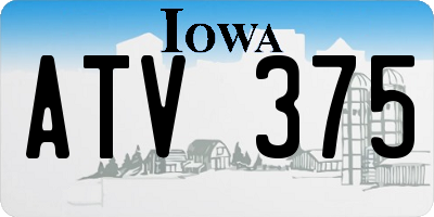 IA license plate ATV375