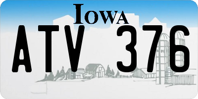 IA license plate ATV376