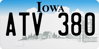 IA license plate ATV380