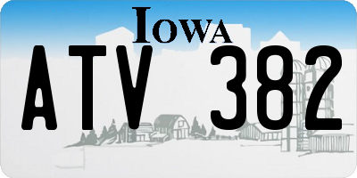 IA license plate ATV382