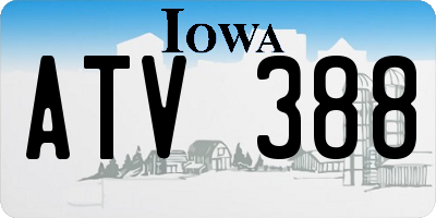IA license plate ATV388