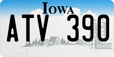 IA license plate ATV390