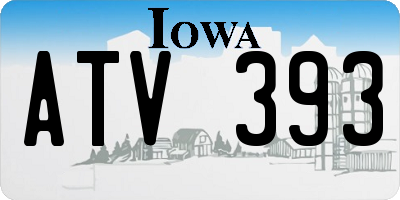 IA license plate ATV393