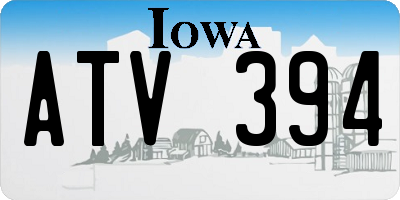 IA license plate ATV394