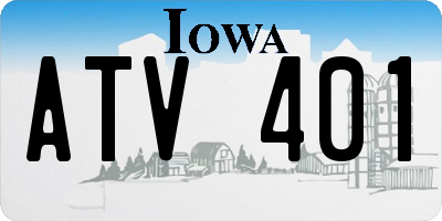 IA license plate ATV401