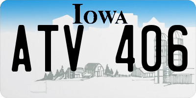 IA license plate ATV406