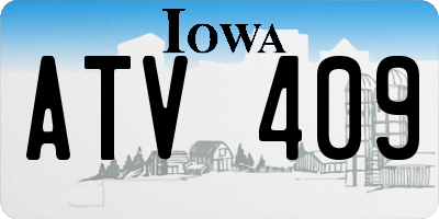 IA license plate ATV409