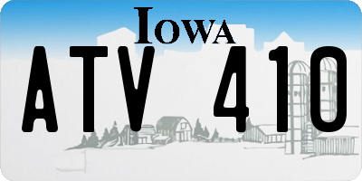 IA license plate ATV410