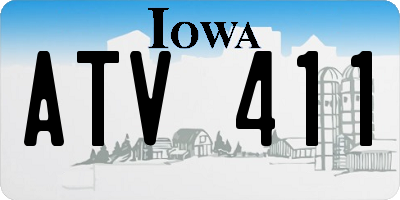 IA license plate ATV411