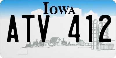 IA license plate ATV412