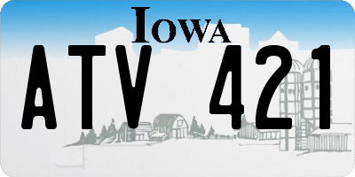 IA license plate ATV421
