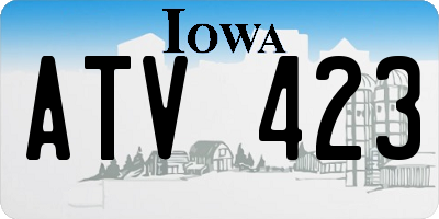 IA license plate ATV423