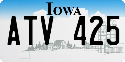 IA license plate ATV425