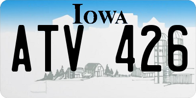 IA license plate ATV426