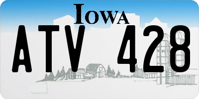 IA license plate ATV428