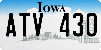 IA license plate ATV430