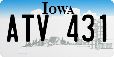 IA license plate ATV431
