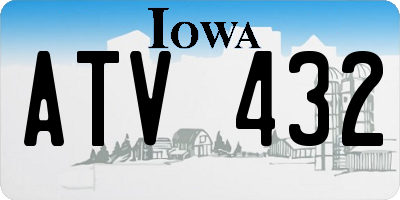 IA license plate ATV432