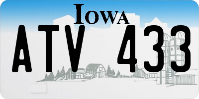 IA license plate ATV433