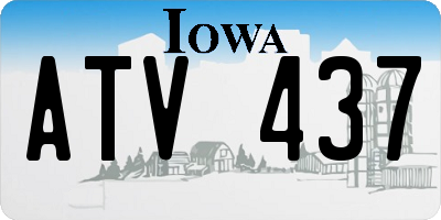 IA license plate ATV437