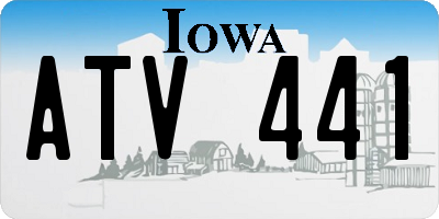 IA license plate ATV441