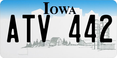 IA license plate ATV442