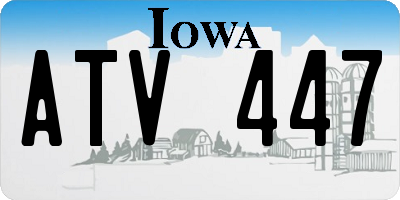 IA license plate ATV447