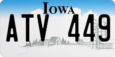 IA license plate ATV449