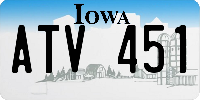 IA license plate ATV451