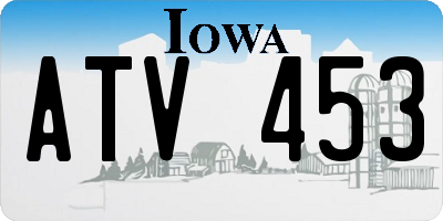 IA license plate ATV453
