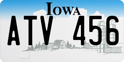 IA license plate ATV456