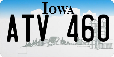 IA license plate ATV460