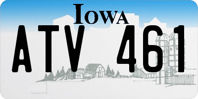 IA license plate ATV461