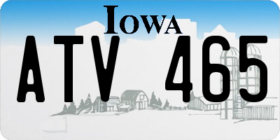IA license plate ATV465