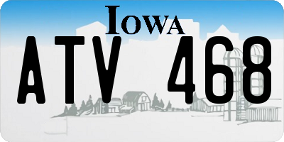 IA license plate ATV468