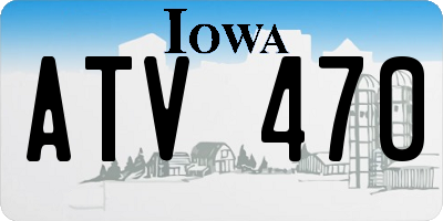 IA license plate ATV470